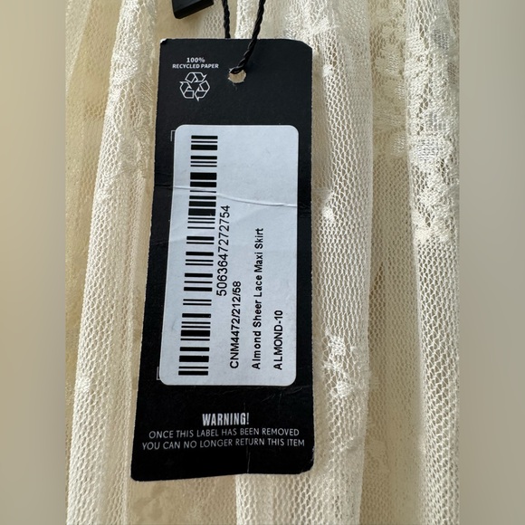 Pretty Little Thing ALMOND SHEER LACE MAXI SKIRT - Picture 7 of 12